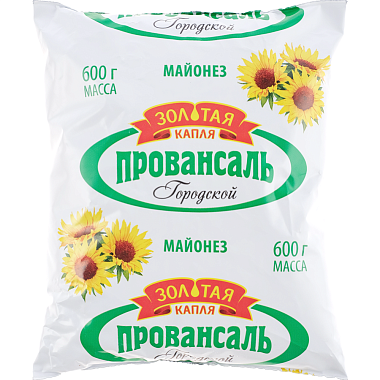 Майонез Золотая капля Провансаль Городской 50% 600г