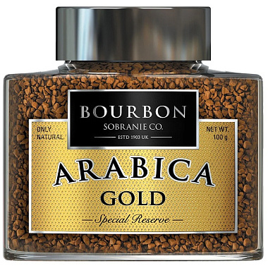 Кофе растворимый Bourbon Arabica Gold 100г сублимированный