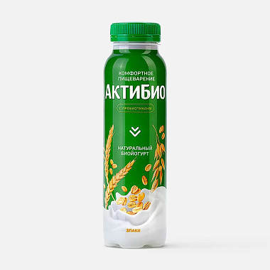БЗМЖ Йогурт питьевой Актибио 1,6% 260г Злаки