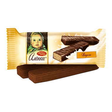 Вафли Аленка в шоколадной глазури 40г