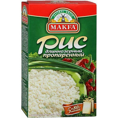 Рис Макфа шлиф 400г пропаренный в пакетах