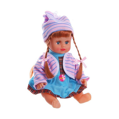 Моя любимая кукла Play Smart Алина с косичками в шапочке 22см