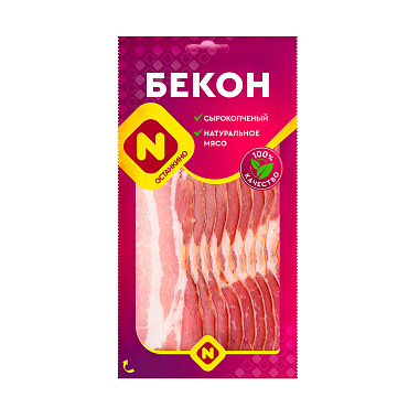 Бекон сырокопченый Останкино 180г нарезка