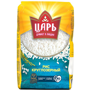 Крупа Рис Круглозернистый Царь 800г