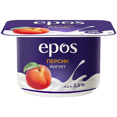 БЗМЖ Йогурт Epos 2,5% 120г с персиком