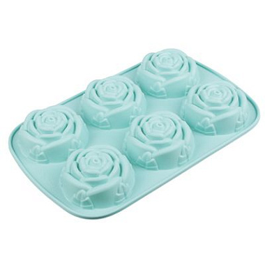 Форма силиконовая Vetta HS-060 6 ячеек 28x18x3см Розы