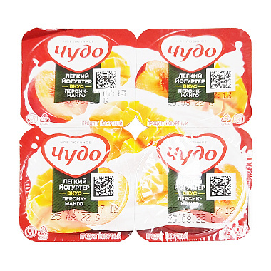 Йогуртный продукт Чудо 115г персик-манго
