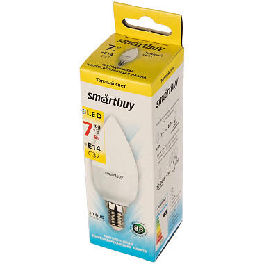 Светодиодная лампа Smartbuy С37-07W/E14 теплый свет/дневной свет