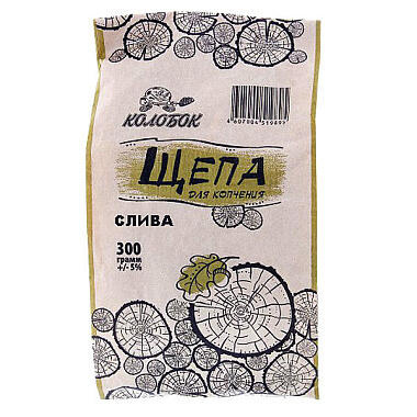 Щепа для копчения Колобок Слива 300г