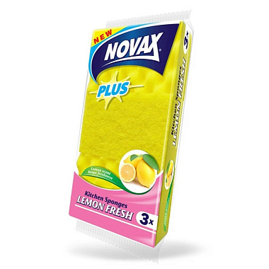 Губки кухонные Novax 3шт 9x6см ароматизированные