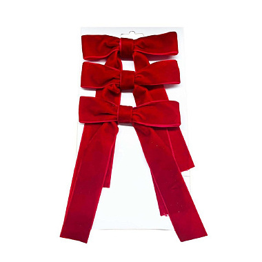 Набор бархатных бантов 3шт