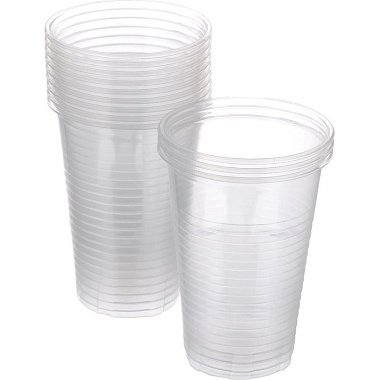 Одноразовые стаканы пластик 200мл 100шт