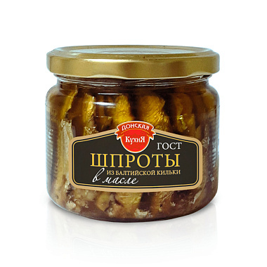 Шпроты Донская кухня из балтийской кильки в масле 270г