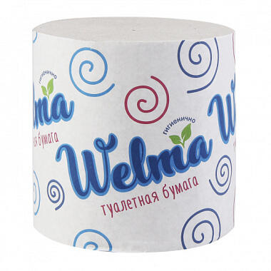 Туалетная бумага Welma 1-слойная со втулкой