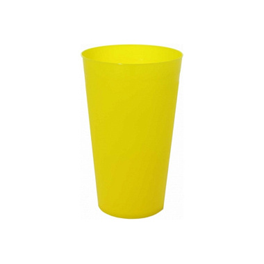 Стакан пластиковый Ангора 0,4л желтый