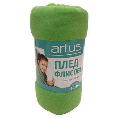 Плед Артус флисовый зеленый 1шт