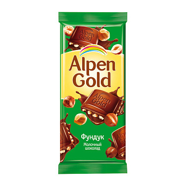Шоколад Alpen Gold молочный 85г фундук