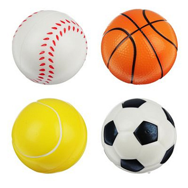 Мяч Спорт ПВХ 7,6см 4 дизайна