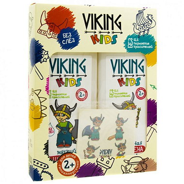 Шампунь ПН Viking kids №1 300мл+Волшебная гель пена All in 1 300мл + переводная временная татуировка