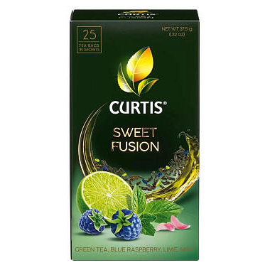 Чай Curtis Sweet Fusion зеленый 25 пакетиков по 1.5г байховый с добавками