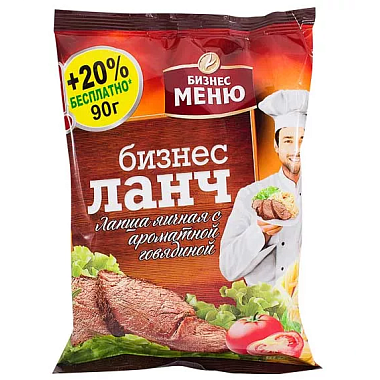 Лапша быстрого приготовления Бизнес Ланч 90г говядина