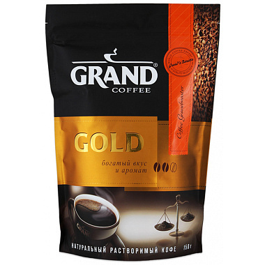Кофе Гранд Голд растворимый сублимированный дой-пак150г