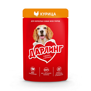 Корм для собак Дарлинг 75г курица в подливе