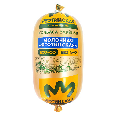 Колбаса Молочная вареная Рефтинская ПФ 400г 2 сорт