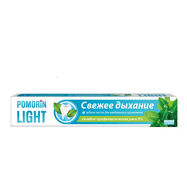 Зубная паста Pomorin Light 100мл Свежее дыхание/Лечебные травы
