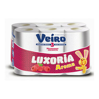 Туалетная бумага Veiro Luxoria Aroma 3 слоя 12 рулона 17м
