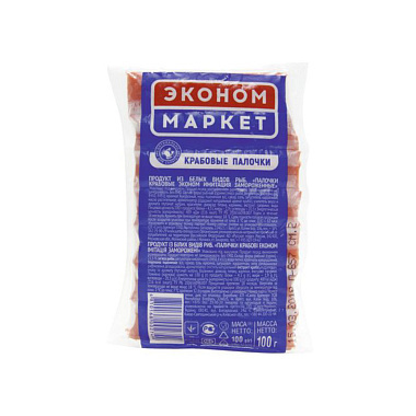 Крабовые палочки Эконом Маркет охлажденные 500г