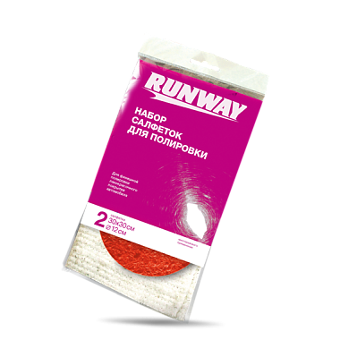 Набор для полировки автомобиля Runway RW646 салфетка 30x30см, губка 12см