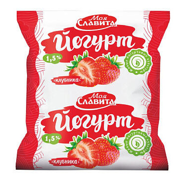 Йогурт Моя Славита 1,5% 500г Клубника