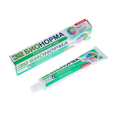Зубная паста 32 Бионорма комплексный уход 150г