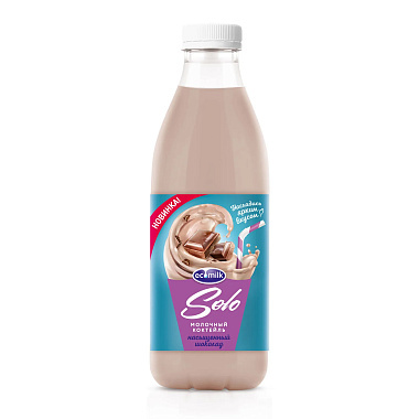 БЗМЖ Молочный коктейль Экомилк Соло 2% 0,93л шоколад