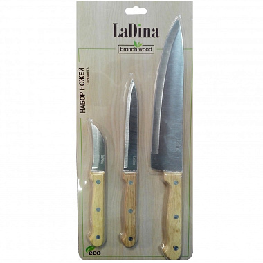 Набор ножей Branch Wood из нержавеющей стали 3 предмета