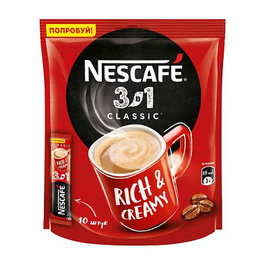 Кофе Nescafe 3 в 1 Classic 14,5 г х 10 шт