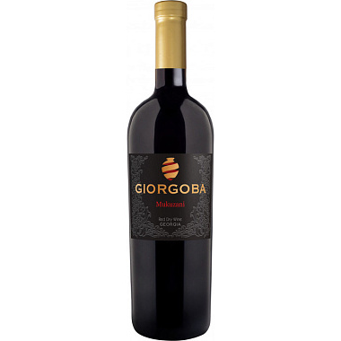 Вино Мукузани Грузия красное сухое 11-12% 0,75л