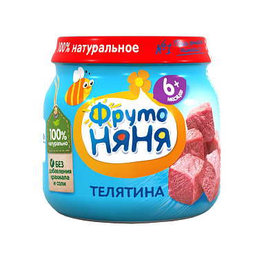 Пюре ФрутоНяня 80г телятина