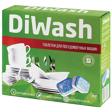 Таблетки для посудомоечной машины DiWasch 60шт Бионикс