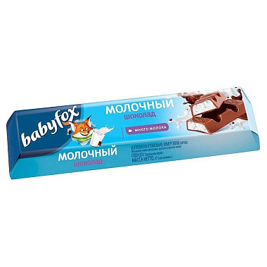 Батончик Babyfox 45г с молочной начинкой