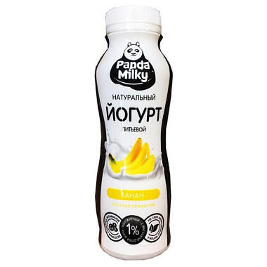 БЗМЖ Йогурт Panda Milky 1% 330г Банан