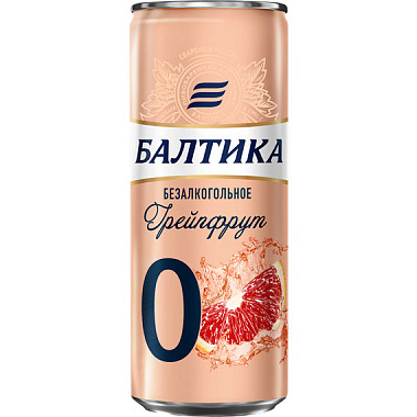 Пиво Балтика №0 Грейпфрут жестяная банка 0,33л