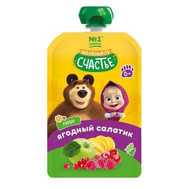 Пюре Маша и Медведь 85г Ягодный салатик