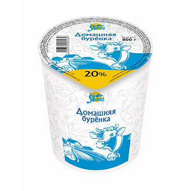 ЗМЖ Сметанный продукт Домашняя Бурёнка 20% 800г