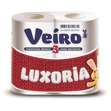 Туалетная бумага Veiro Luxoria трехслойная 4шт