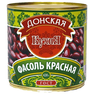 Фасоль Донская кухня красная ГОСТ 420г