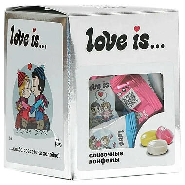 Жевательные конфеты Love is сливочные 105г Серебряная коллекция/Золотая коллекция
