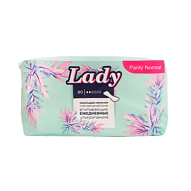 Прокладки гигиенические Lady Panty Normal 80шт впитывающие ежедневные