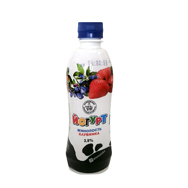 Йогурт Арсеньевский фруктово-ягодный 2,5% 320мл Жимолость-Клубника